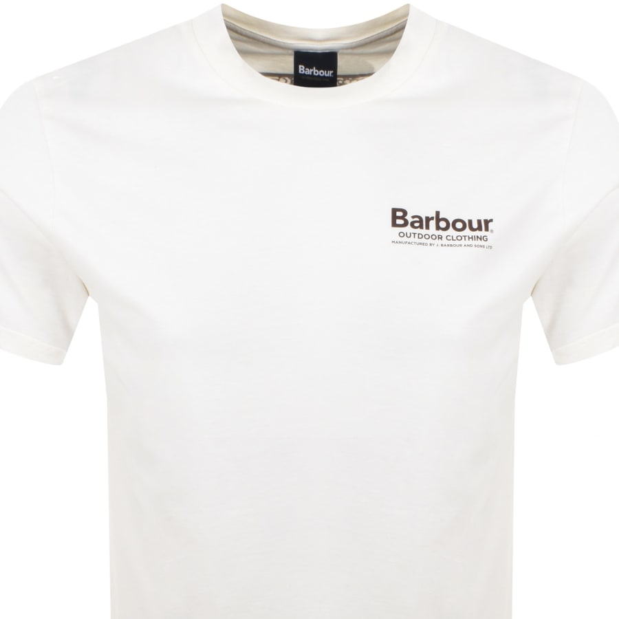 Barbour t shirt white on sale